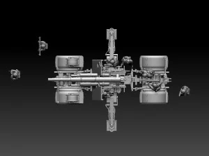 Flak 88 and soldiers 3D Print Model