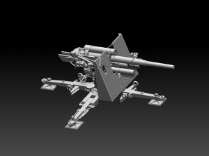 Flak 88 3D 프린트 모델