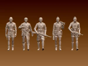 Alman askerleri Afrika Kolordusu 3D Baskı Modeli