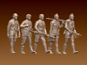 German soldiers Afrika Korps 3D Print Model