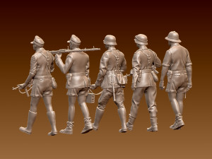 German soldiers Afrika Korps 3Dプリントモデル