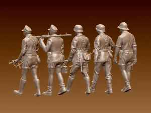 German soldiers Afrika Korps 3D Print Model