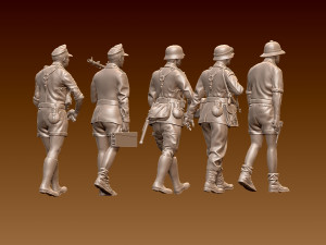 German soldiers Afrika Korps 3Dプリントモデル