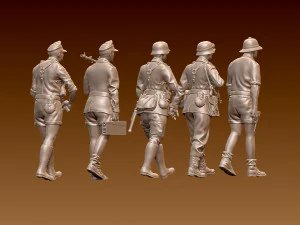 German soldiers Afrika Korps 3D Print Model