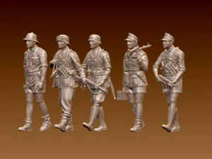 German soldiers Afrika Korps 3D Print Model