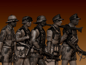 German soldiers Afrika Korps 3Dプリントモデル