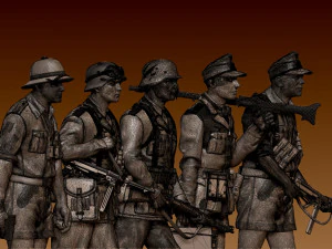 German soldiers Afrika Korps 3D Print Model
