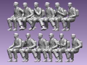 German paratroopers 3D Baskı Modeli