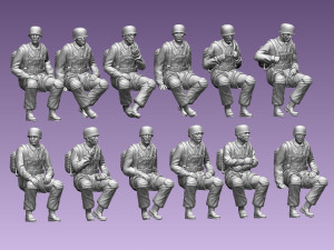 German paratroopers 3D Baskı Modeli