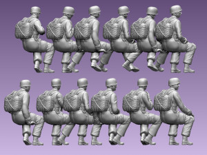 German paratroopers 3D Baskı Modeli