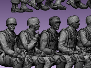 German paratroopers 3D Baskı Modeli