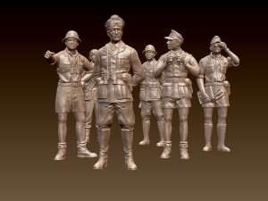 Rommel and German soldiers Afrika Korps Modelo de impresión 3D