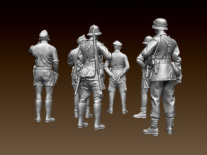 Rommel and German soldiers Afrika Korps 3D Print Model