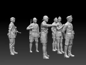 Rommel and German soldiers Afrika Korps 3D Print Model