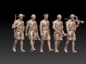 British Australia soldiers ww2 Model Cetak 3D