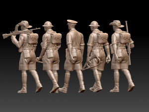 British Australia soldiers ww2 Model Cetak 3D