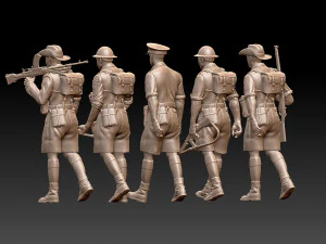British Australia soldiers ww2 3D Print Model