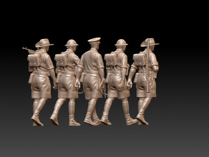 British Australia soldiers ww2 Model Cetak 3D