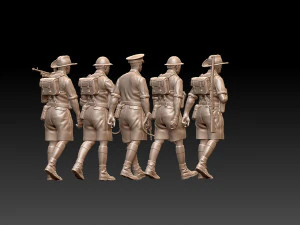 British Australia soldiers ww2 3D Print Model
