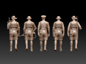 British Australia soldiers ww2 3D Print Model