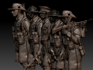 British Australia soldiers ww2 Model Cetak 3D