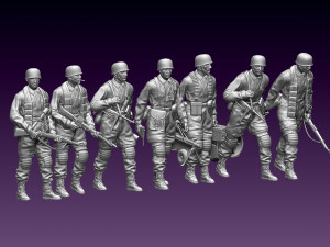 German paratroopers Modèles 3D en vedette