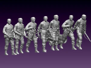 Pára-quedistas alemães Modelo de Impressão 3D