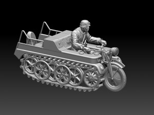 Kettenkrad SdKfz 2 Model Cetak 3D