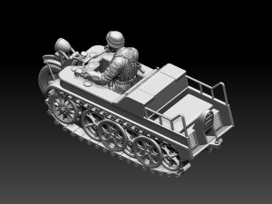 Kettenkrad SdKfz 2 Model Cetak 3D