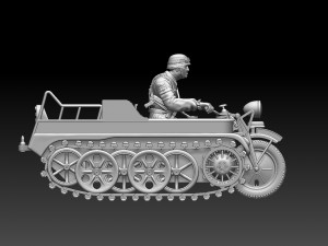 Kettenkrad SdKfz 2 Model Cetak 3D