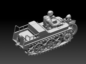 Kettenkrad SdKfz 2 Model Cetak 3D