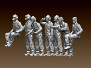 Tank crew leopard 3Dプリントモデル