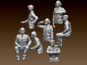 Tank crew leopard 3Dプリントモデル