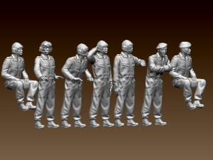 Tank crew leopard 3Dプリントモデル