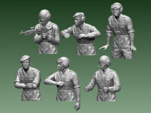 Challenger 2 British tank crew 3D Print Model