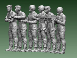 Challenger 2 British tank crew 3D Print Model