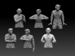 Challenger 2 British tank crew 3D प्रिंट मॉडल