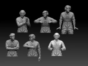 Challenger 2 British tank crew 3D Print Model