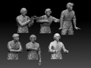 Challenger 2 British tank crew 3D Print Model
