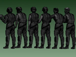 Challenger 2 British tank crew 3D Print Model