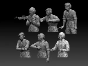 Challenger 2 British tank crew 3D Print Model