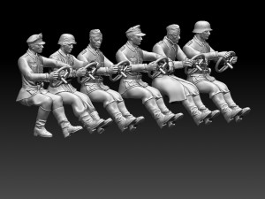 German drivers soldiers 3D Print Model