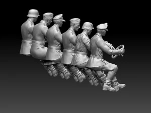 German drivers soldiers 3D Print Model