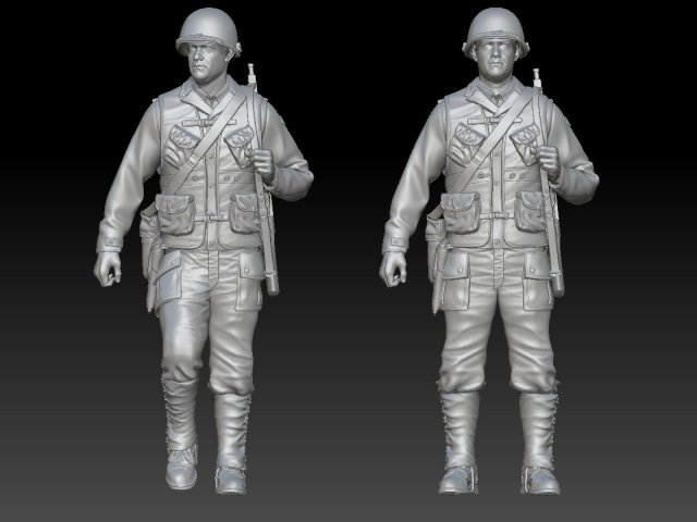 Captain Miller 3D 프린트 모델 .c4d .max .obj .3ds .fbx .stl .blend 