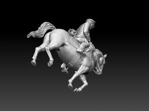 German officer rider 3D Print Model