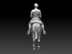 German officer rider 3D Print Model