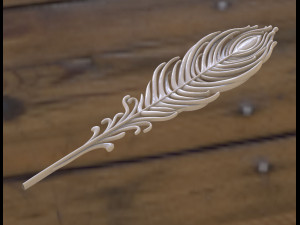 Feather of peacock Modelo de impresión 3D