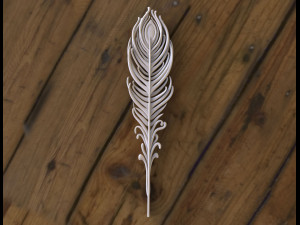 Feather of peacock Modelo de impresión 3D