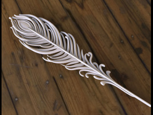 Feather of peacock Modelo de impresión 3D
