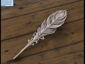 Feather of peacock Modelo de impresión 3D